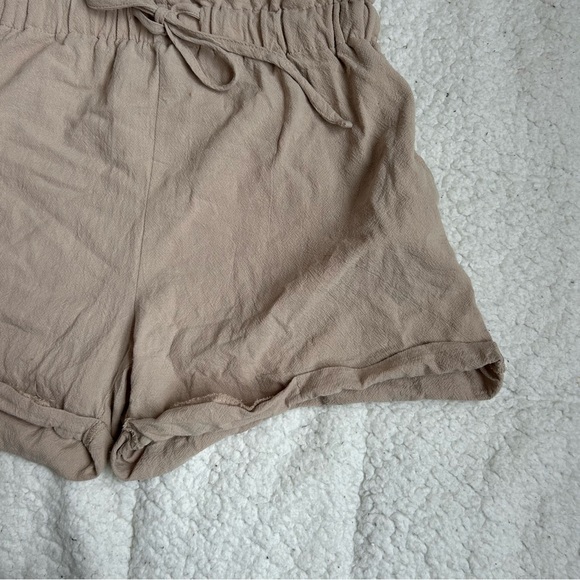 SHEIN Tan High Waist Shorts with Elastic Waistband - Picture 5 of 13